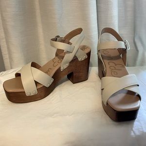 Sam Edelman ivory leather sandals